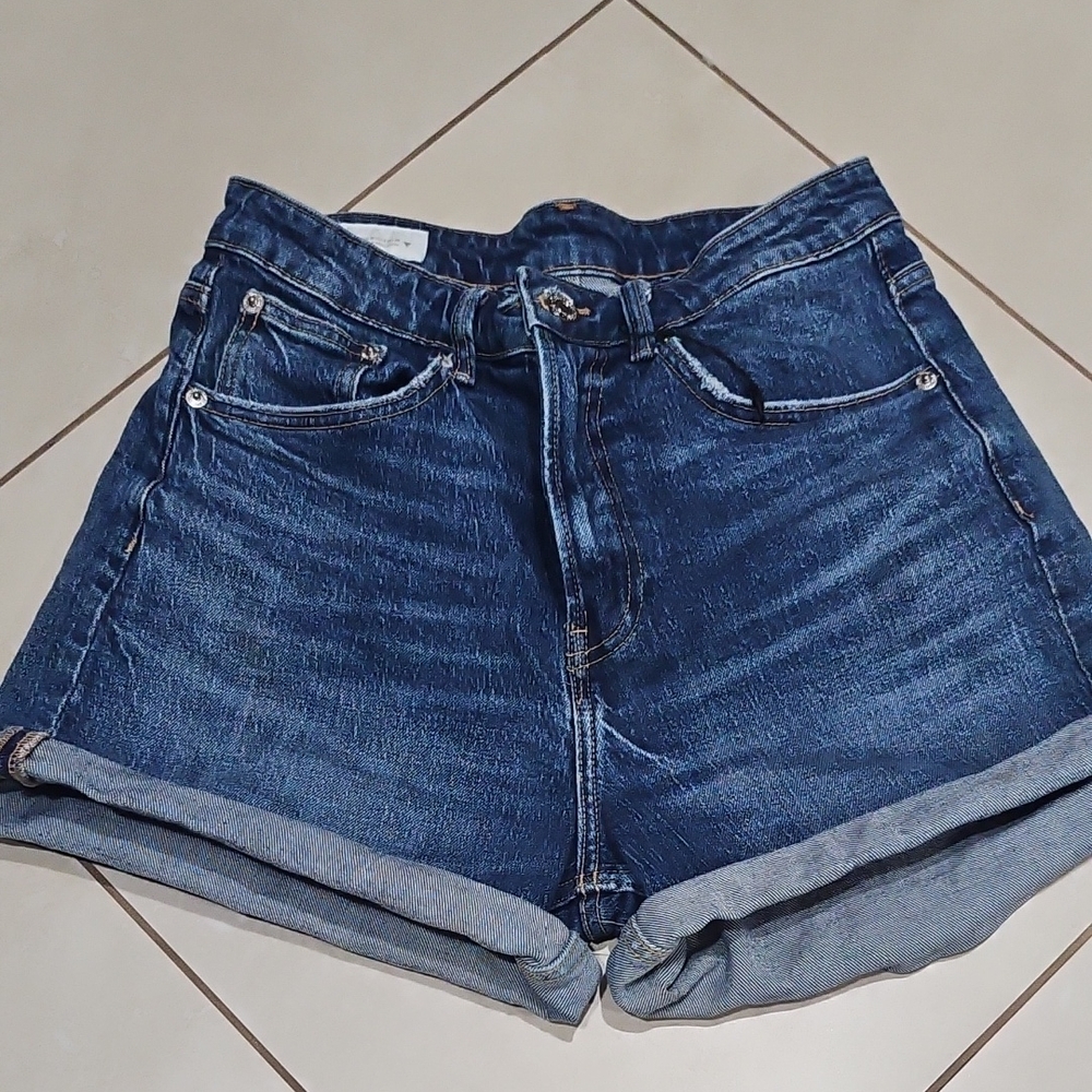 Zara Dark Blue Jean Shorts